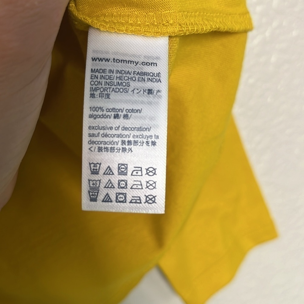 Tommy Hilfiger Yellow Long Sleeve Top Size 4/5 - Picture 6 of 6